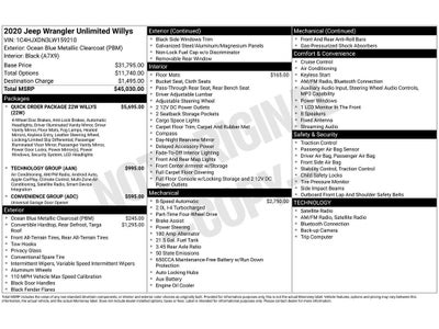 2020 Jeep Wrangler Unlimited Willys