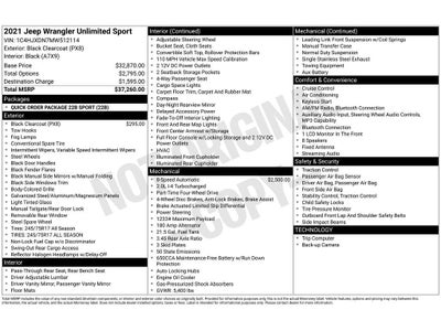 2021 Jeep Wrangler Unlimited Sport