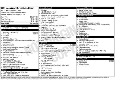 2021 Jeep Wrangler Unlimited Sport