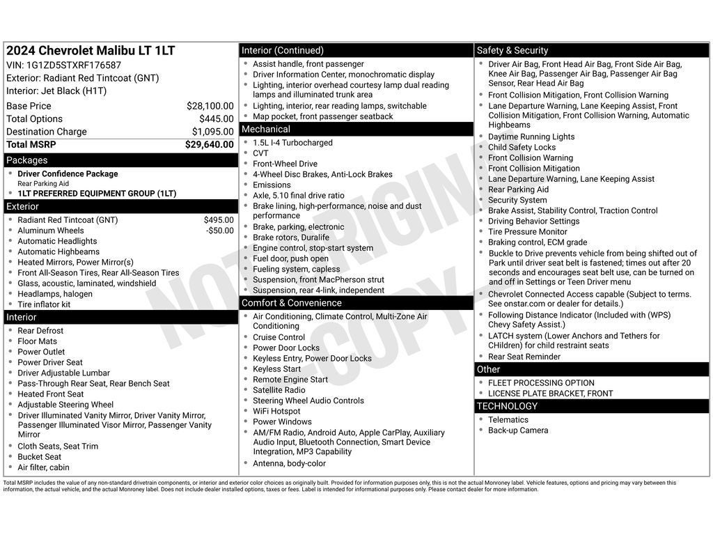 2024 Chevrolet Malibu LT 1LT