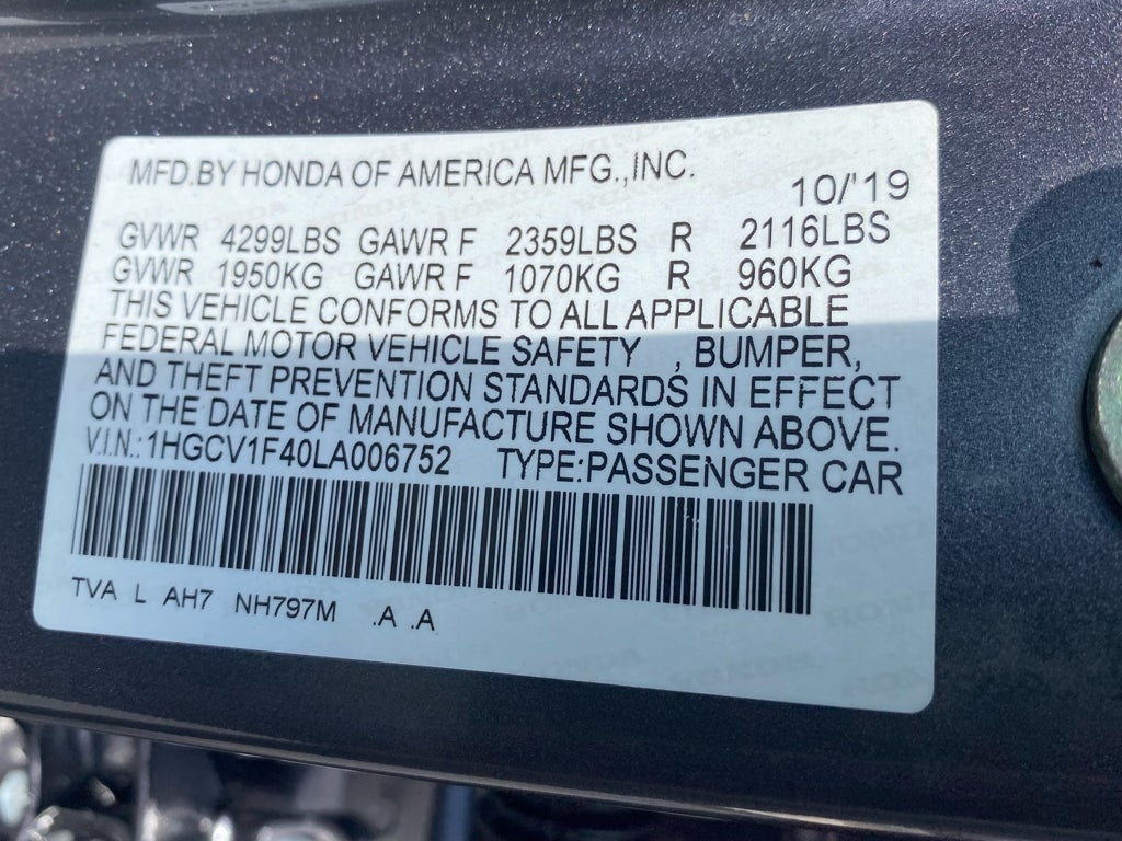 2020 Honda Accord EX