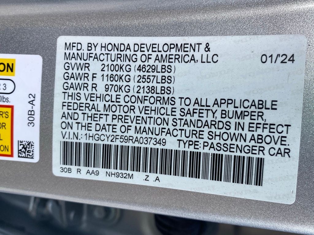 2024 Honda Accord Hybrid Sport