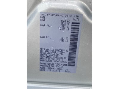 2024 Nissan Altima 2.5 SV