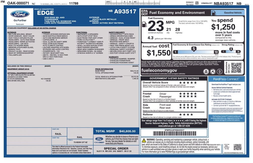 2022 Ford Edge SEL