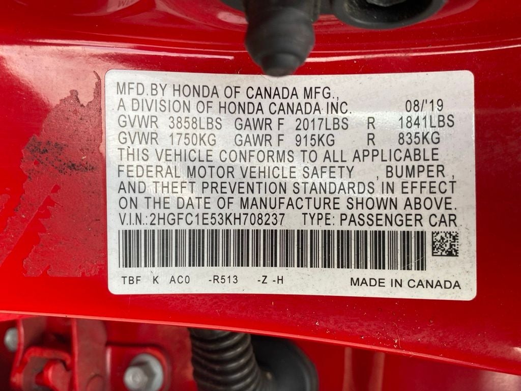 2019 Honda Civic Si