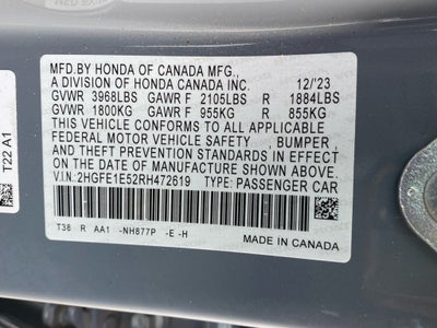 2024 Honda Civic Si 4DR MT