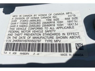 2019 Honda CR-V Touring