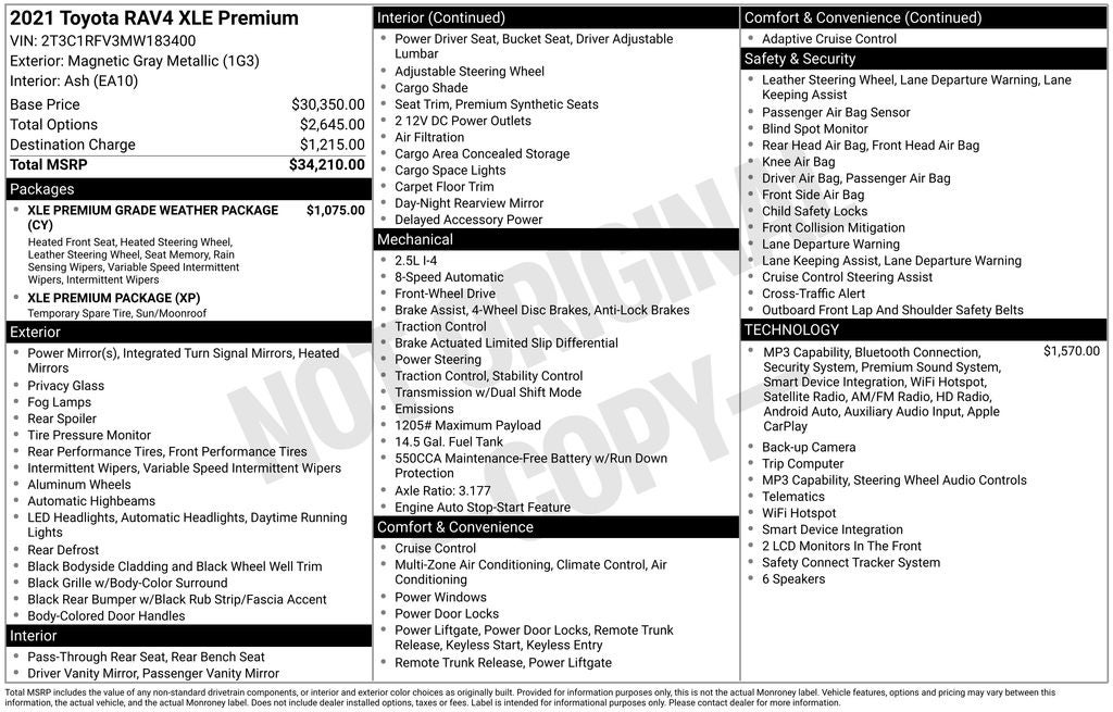 2021 Toyota RAV4 XLE Premium