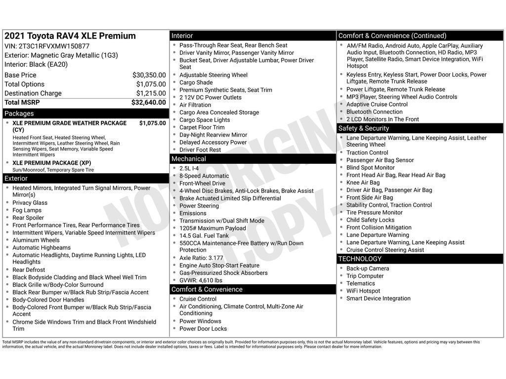 2021 Toyota RAV4 XLE Premium