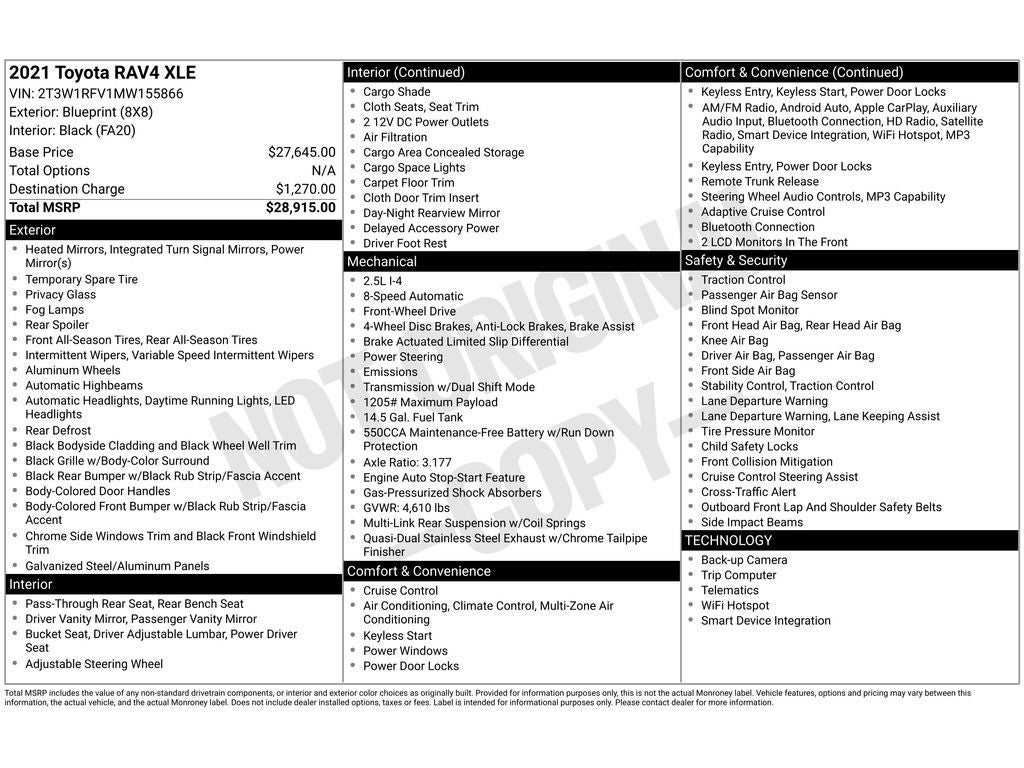 2021 Toyota RAV4 XLE