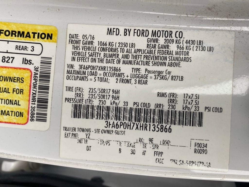 2017 Ford Fusion SE