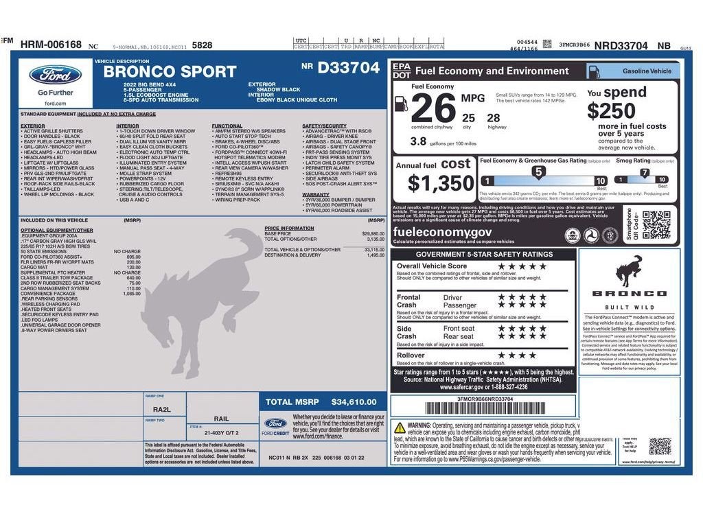 2022 Ford Bronco Sport Big Bend