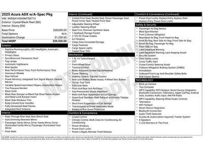 2025 Acura ADX w/A-Spec Package