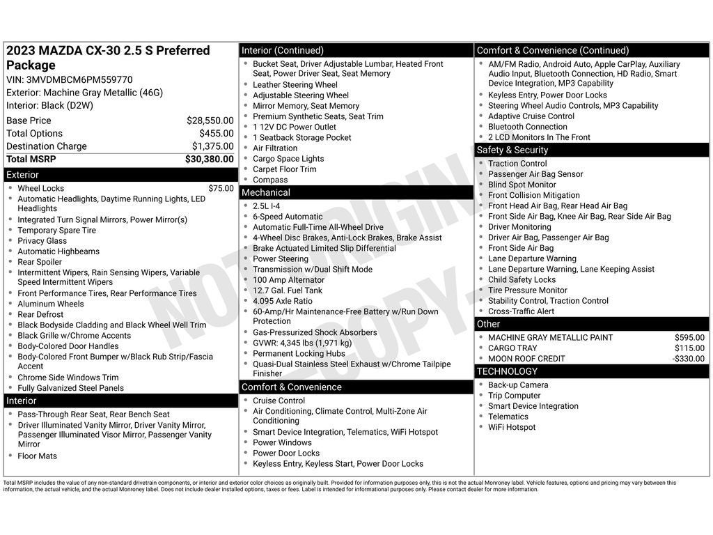 2023 Mazda Mazda CX-30 2.5 S Preferred Package