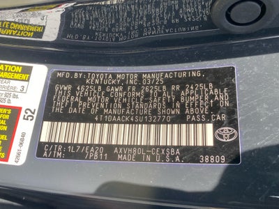 2025 Toyota Camry Hybrid SE