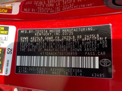 2025 Toyota Camry Hybrid SE