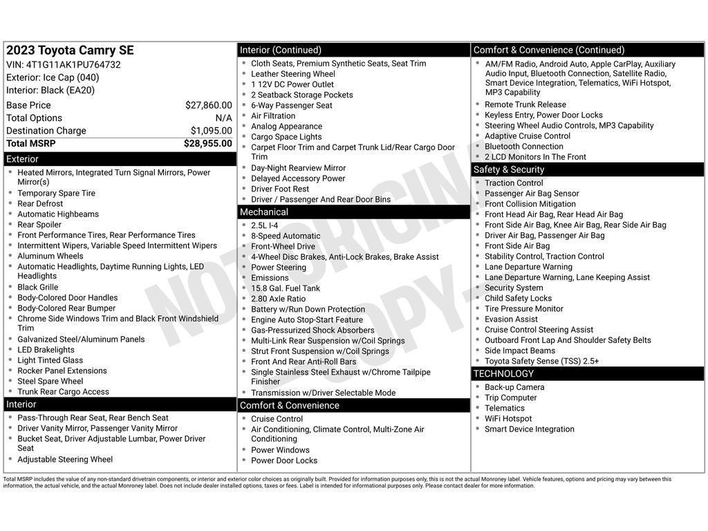 2023 Toyota Camry SE