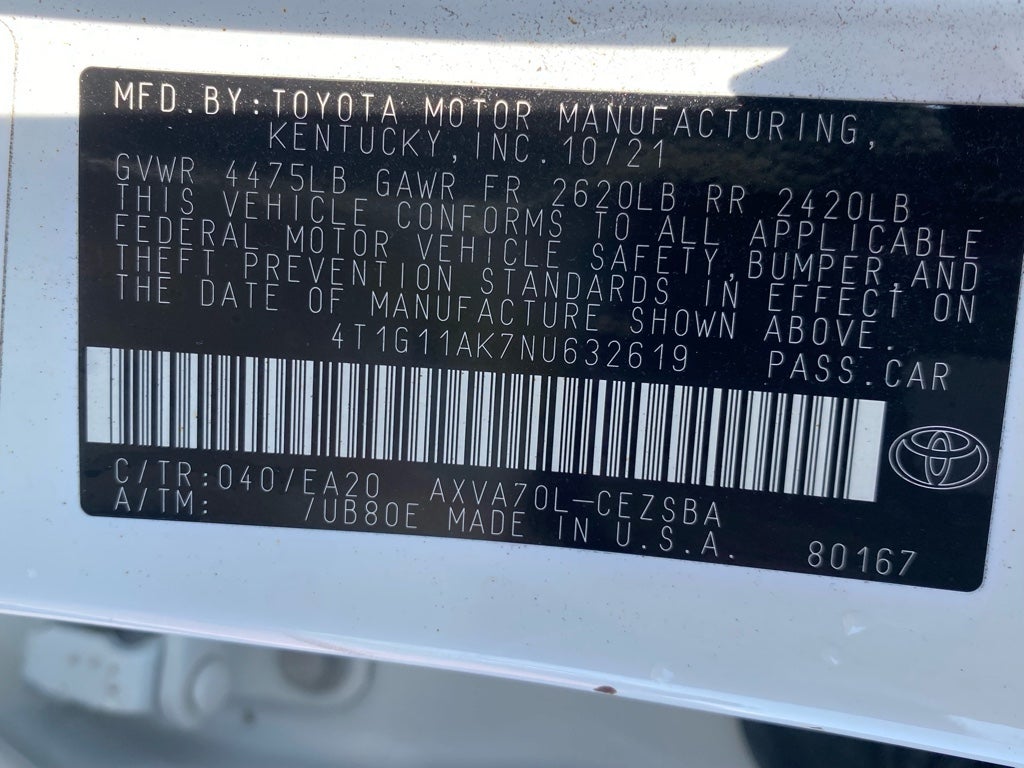 2022 Toyota Camry SE