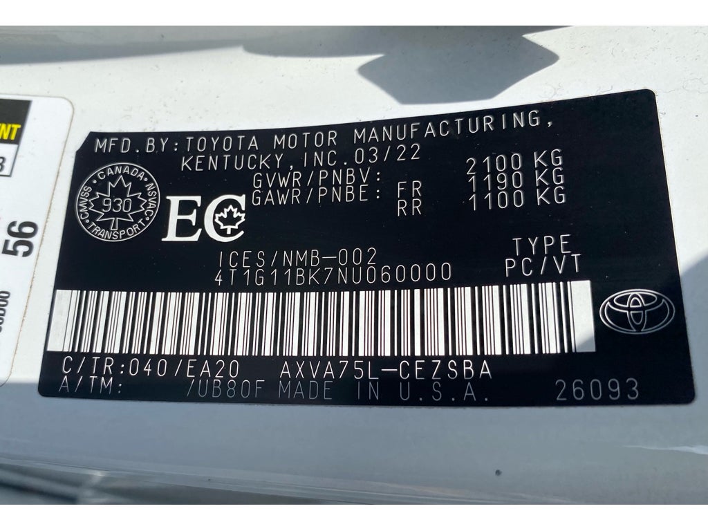 2022 Toyota Camry SE