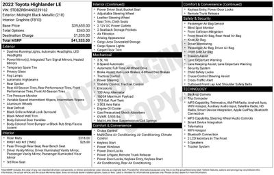 2022 Toyota Highlander LE