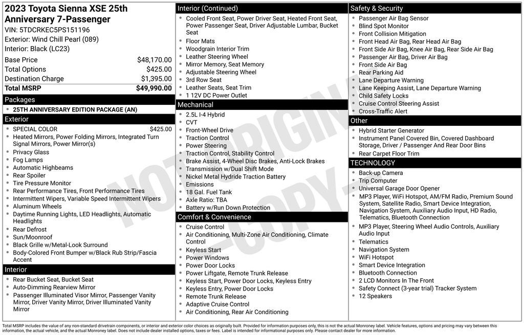 2023 Toyota Sienna XSE