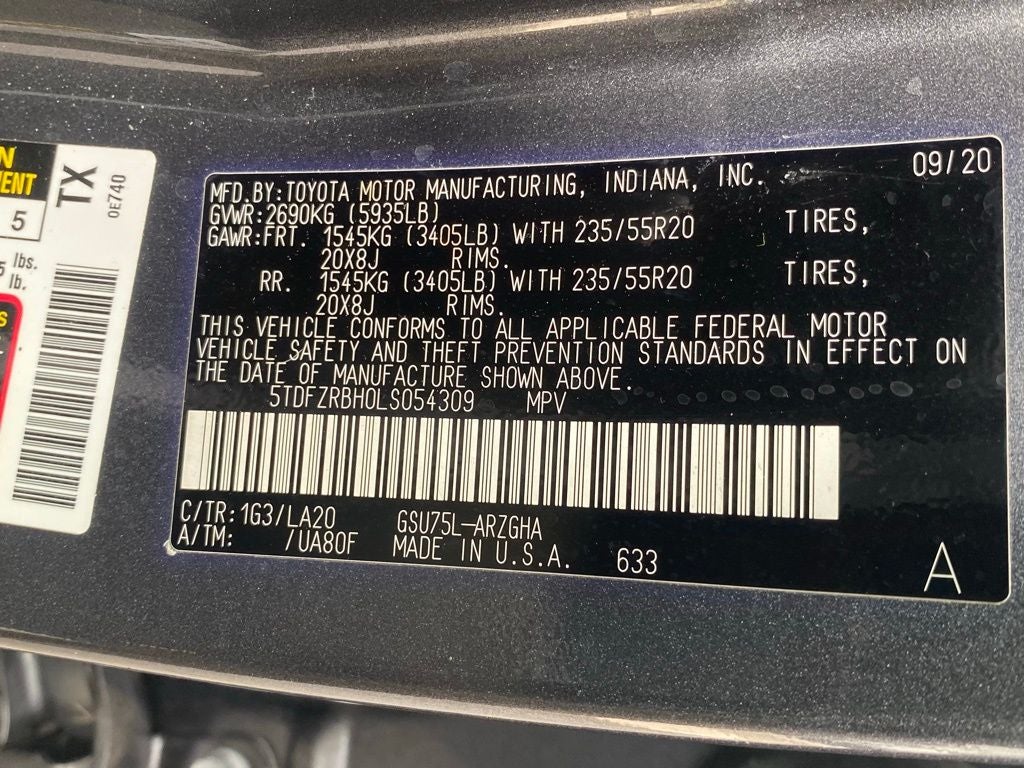 2020 Toyota Highlander Platinum