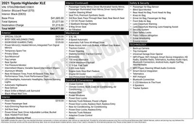 2021 Toyota Highlander XLE