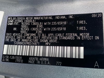 2021 Toyota Highlander Hybrid Hybrid XLE