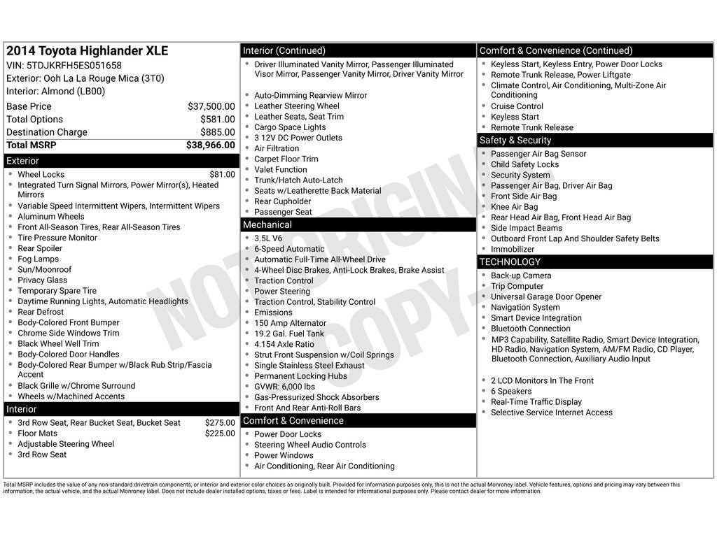 2014 Toyota Highlander XLE