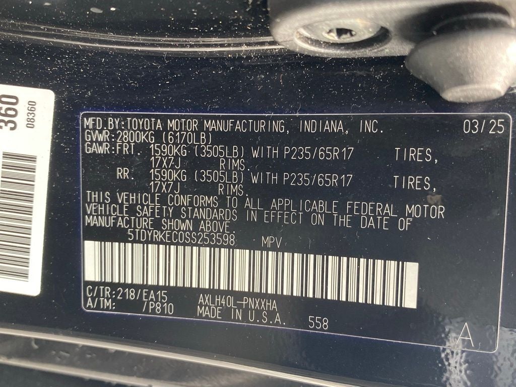 2025 Toyota Sienna XLE 7 Passenger