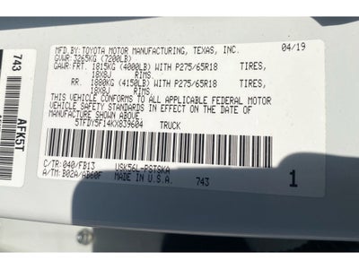 2019 Toyota Tundra SR5