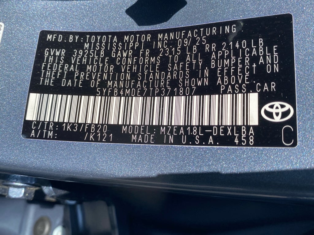 2026 Toyota Corolla LE