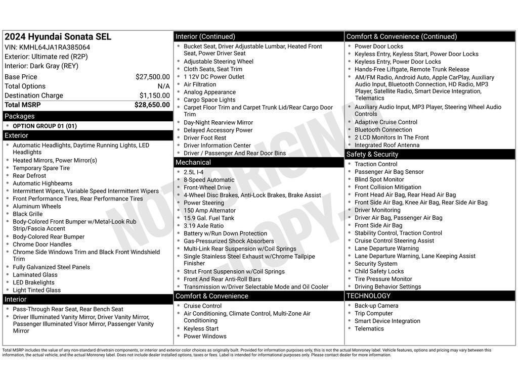 2024 Hyundai Sonata SEL