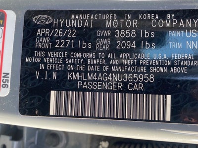 2022 Hyundai Elantra SEL
