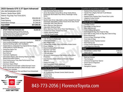 2025 Genesis G70 3.3T Sport Prestige