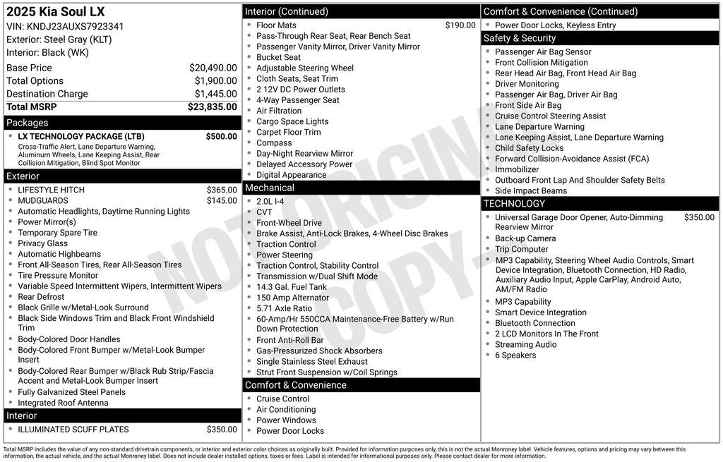 2025 Kia Soul LX