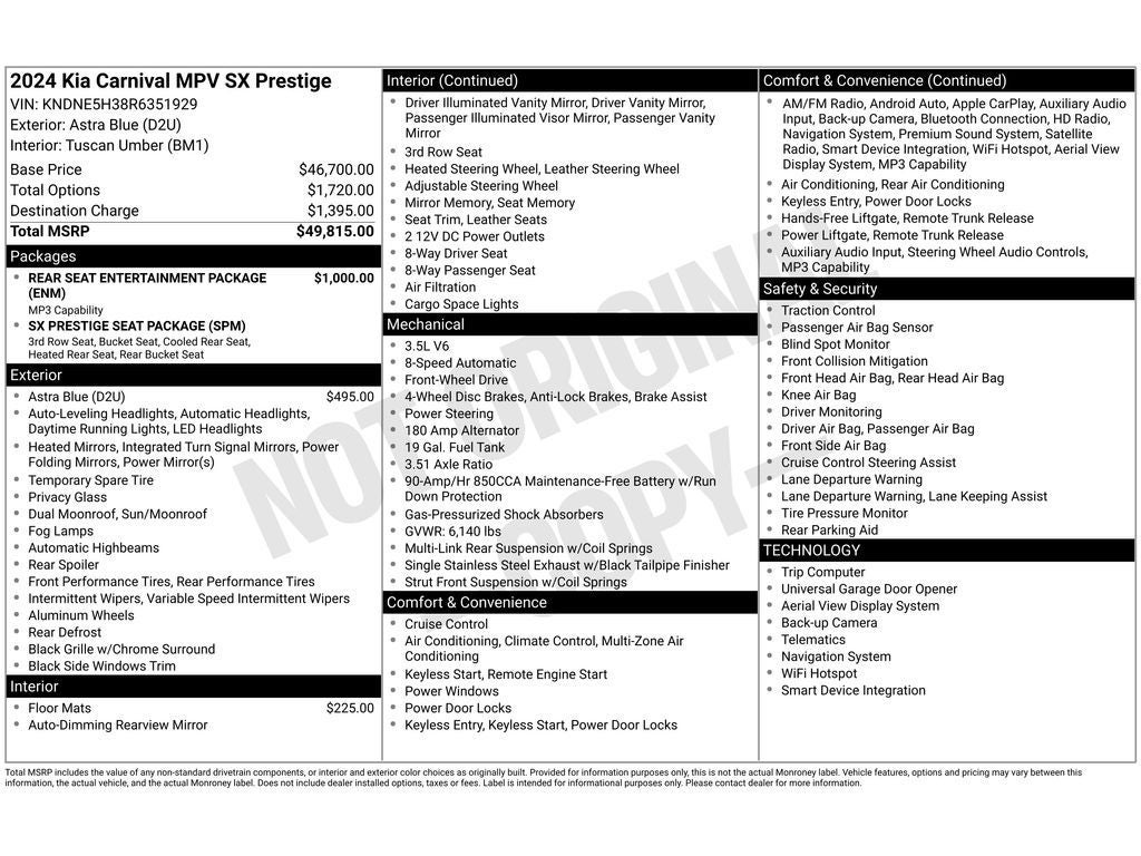 2024 Kia Carnival SX Prestige
