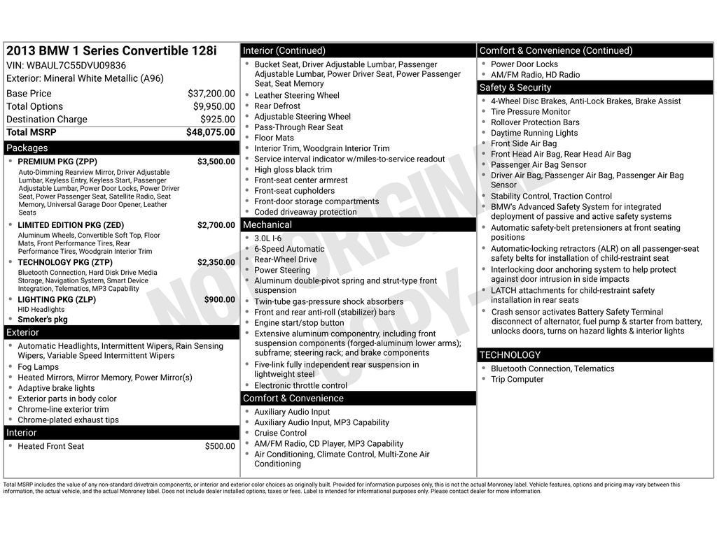 2013 BMW 1 Series 128i